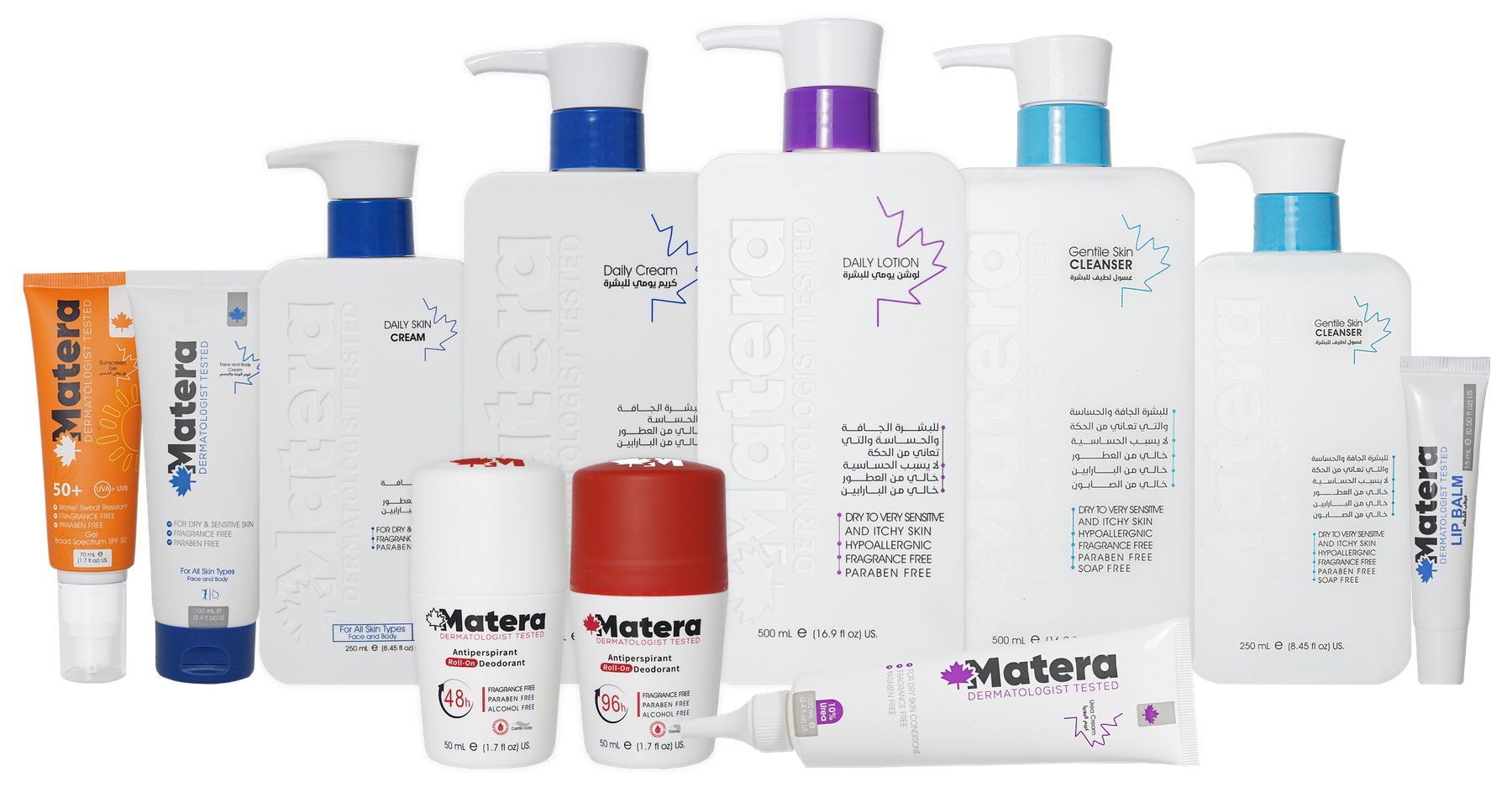 The full Matera product range